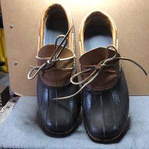 L.L. Bean Brown and Tan Rain & Snow Boots Waterproof Design